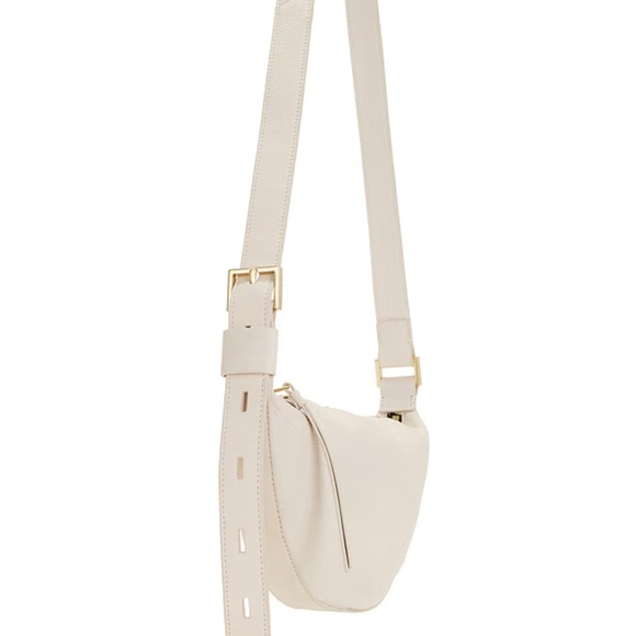 Half moon crossbody Allsaints cream leather - Picture 2 of 7